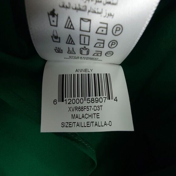 NEW BCBGMaxAzria Annely One Shoulder Peplum Gown Formal Maxi Dress Malachite 0 - Picture 9 of 10